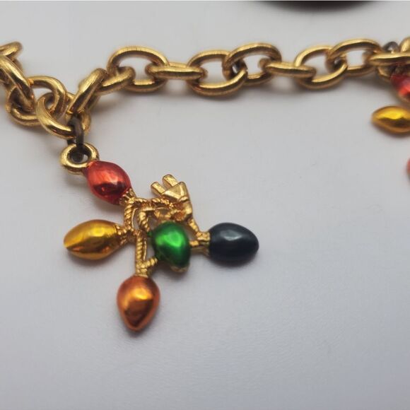 Christmas lights holiday charm bracelet - Picture 2 of 3